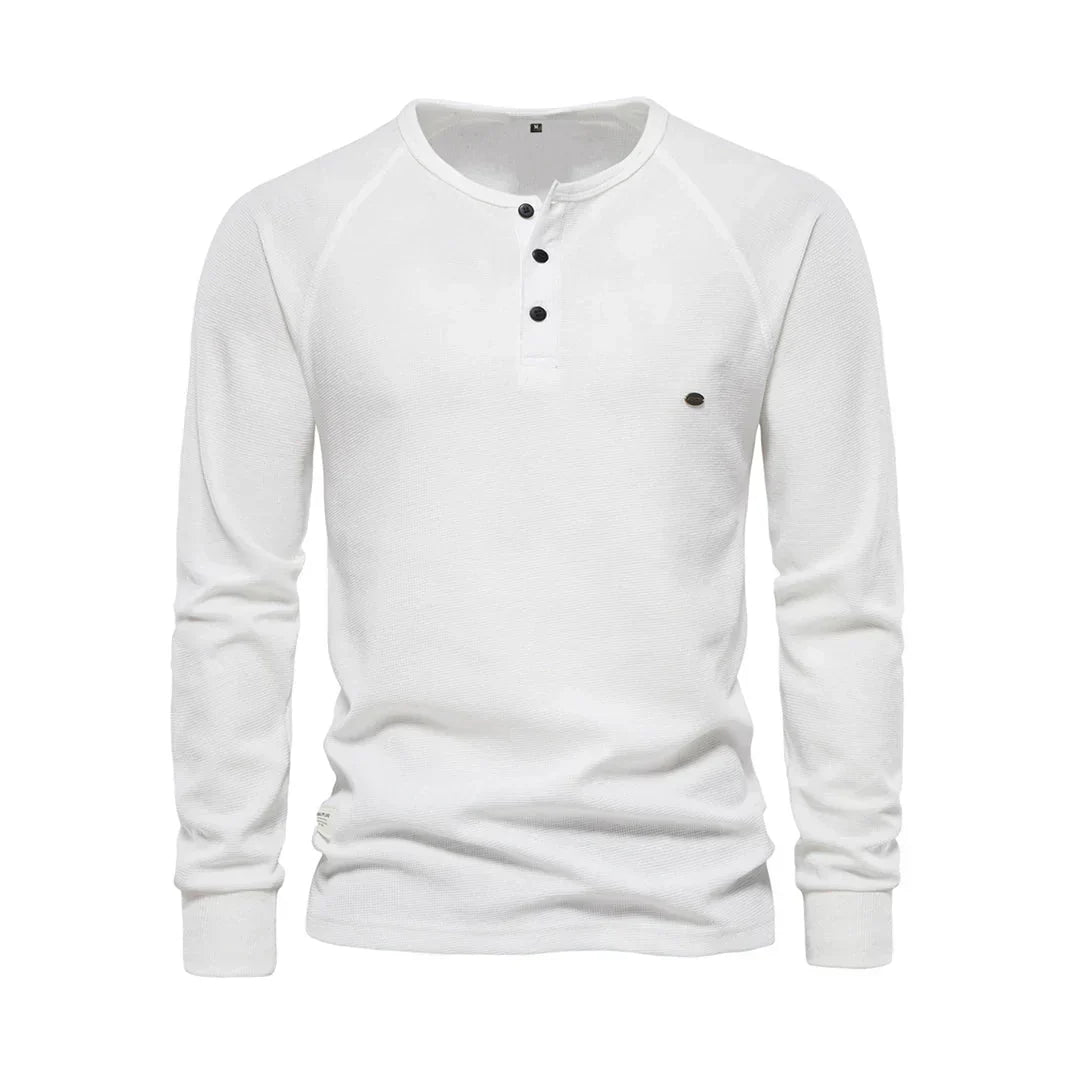 Men's Long-Sleeve Crew Neck Shirt - Comfort & Style