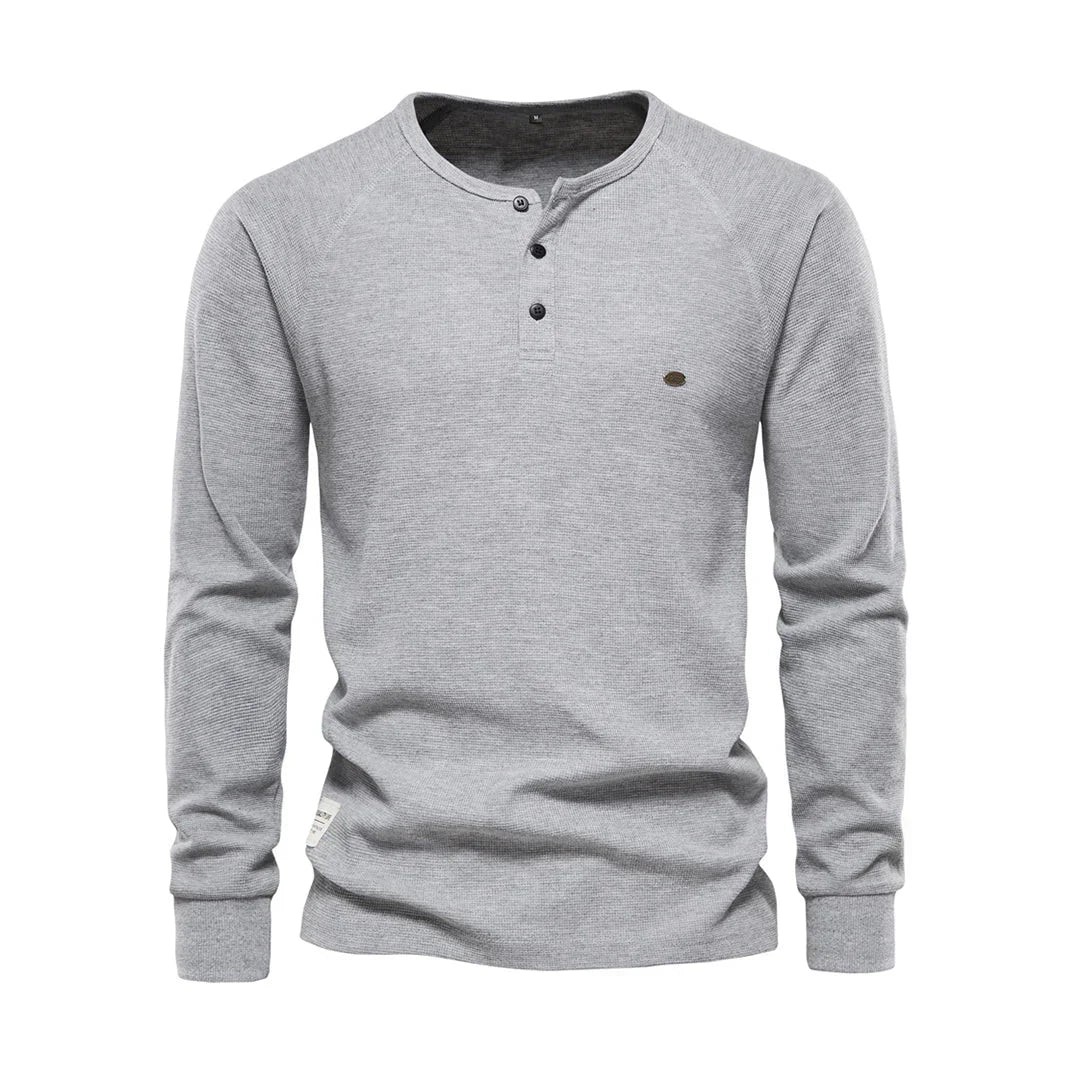 Men's Long-Sleeve Crew Neck Shirt - Comfort & Style