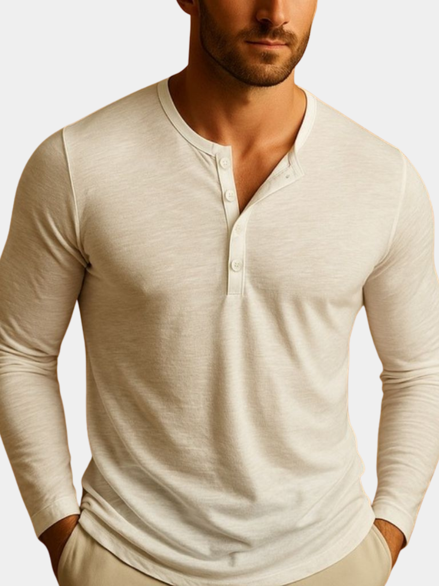 Men's Long-Sleeve Henley Shirt
