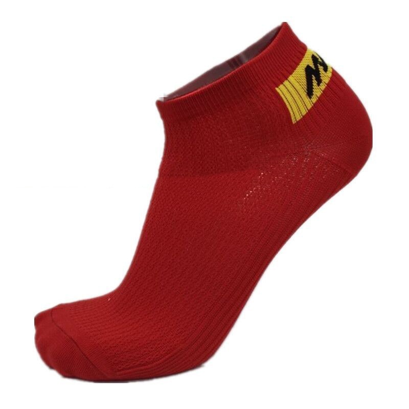 Men's Low-Cut Cycling Ankle Socks with Breathable Mesh and Arch Support