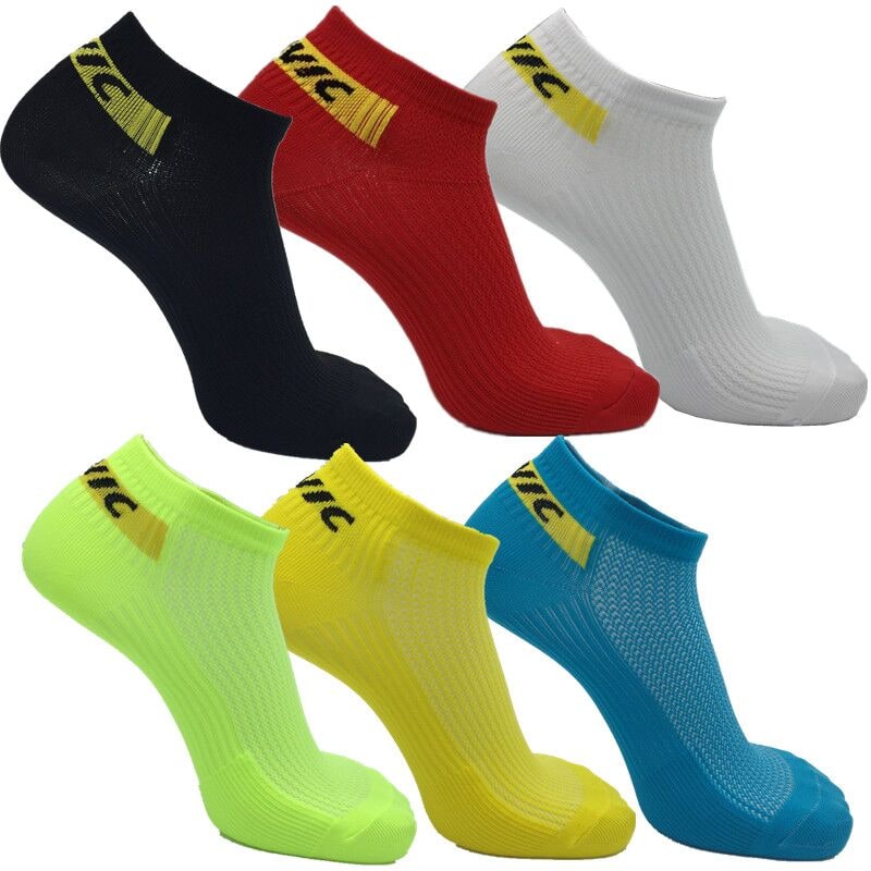 Men's Low-Cut Cycling Ankle Socks with Breathable Mesh and Arch Support