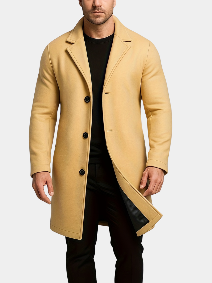Manteau en tweed mi-long pour homme