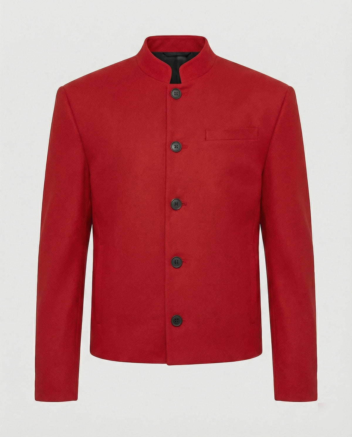 Nouvelle veste courte pour homme de style chinois, à col officier, noire