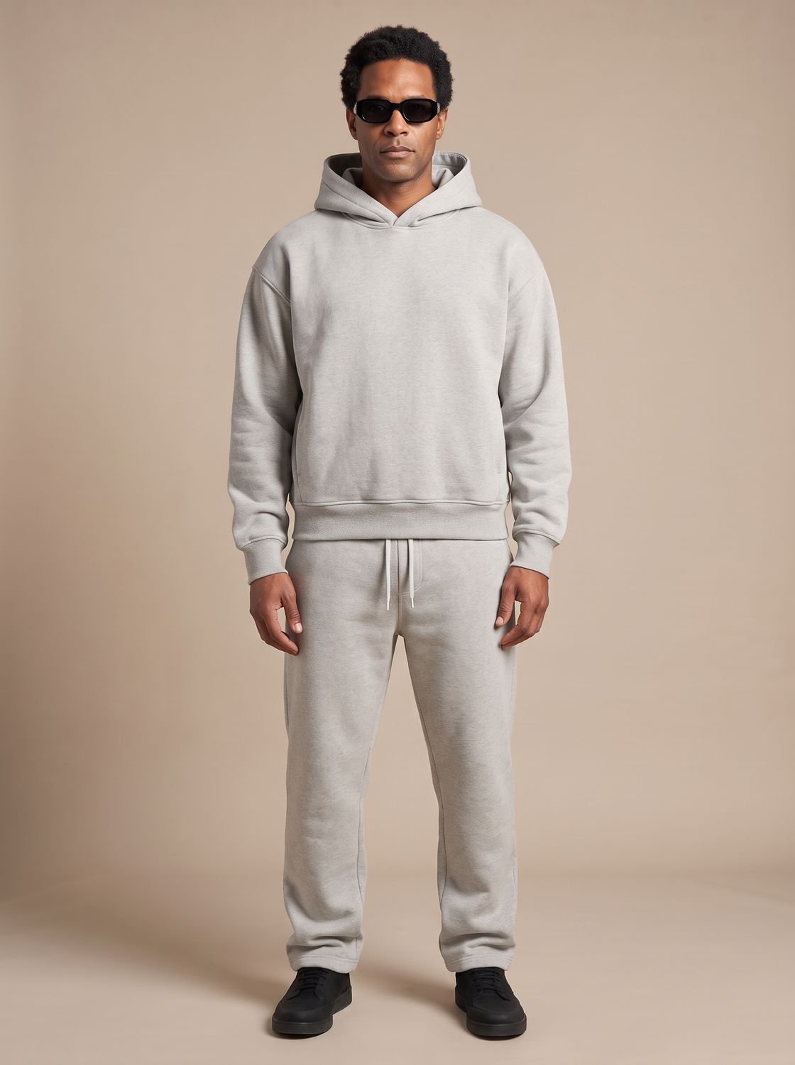 Ensemble de survêtement pour homme avec sweat à capuche oversize en polaire et pantalon jogger