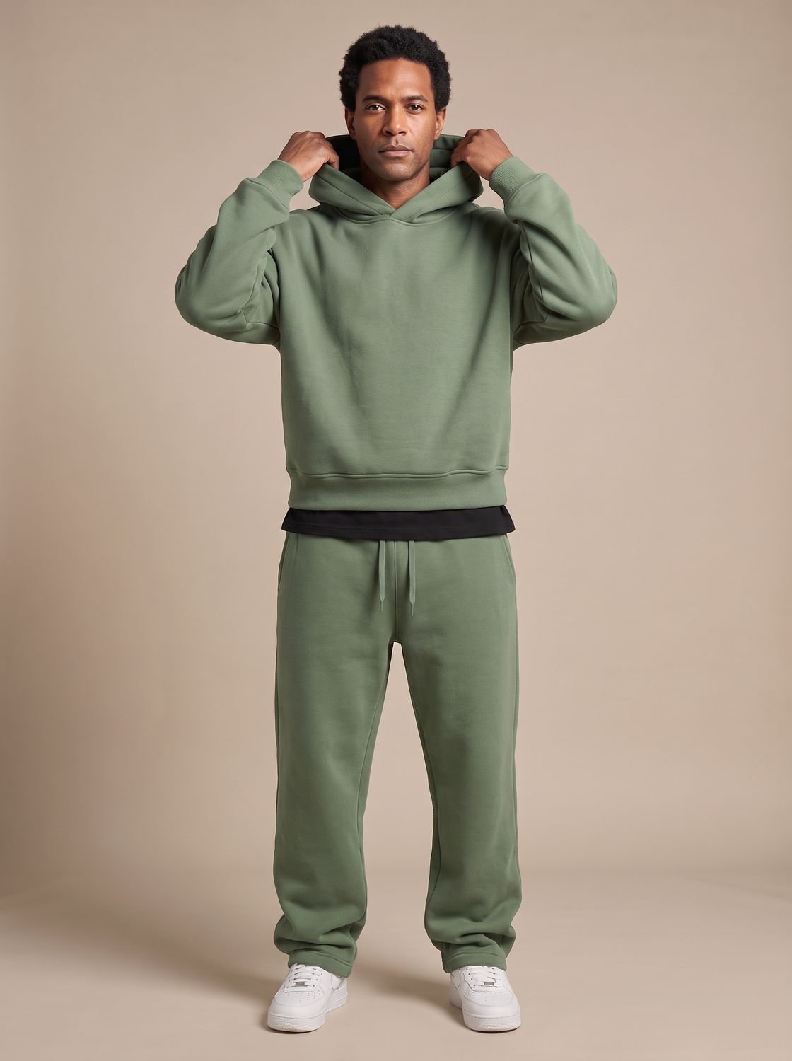 Ensemble de survêtement pour homme avec sweat à capuche oversize en polaire et pantalon jogger
