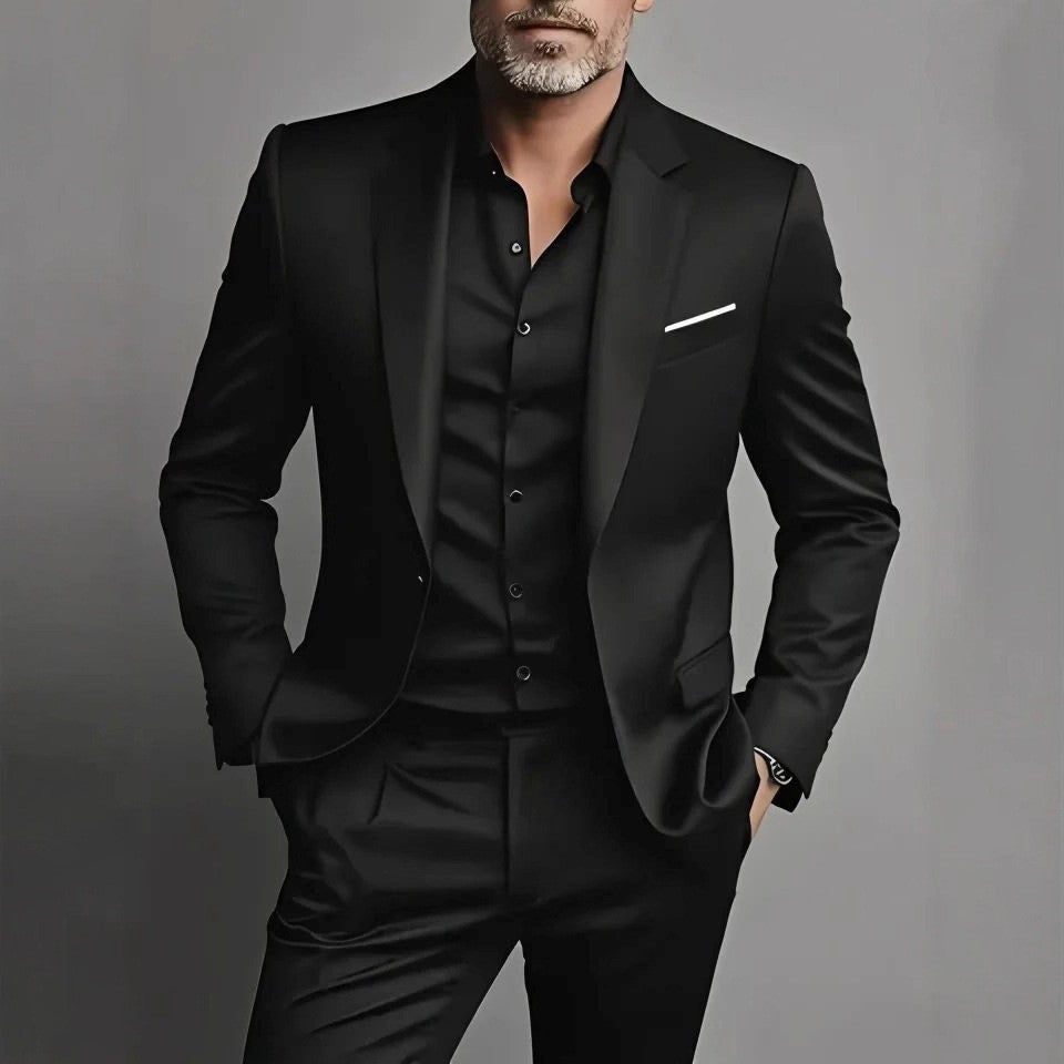 Costume satiné pour homme pour les occasions formelles et les galas