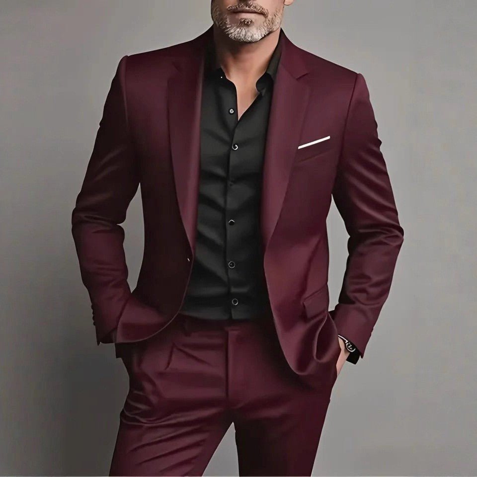 Costume satiné pour homme pour les occasions formelles et les galas