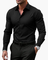 Chemise business ajustée pour homme – chemise moderne à manches longues pour le bureau et les occasions élégantes
