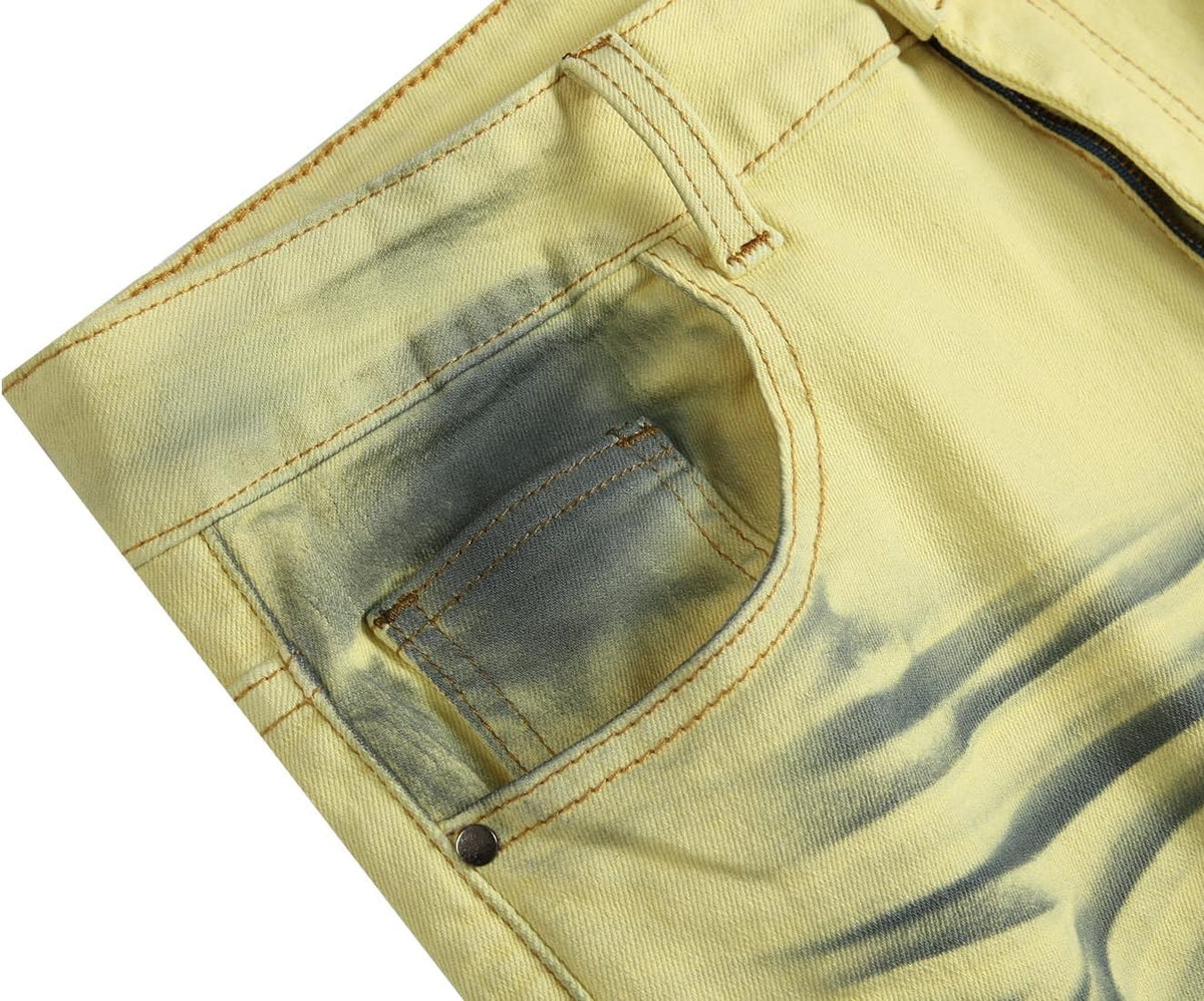 Jean déchiré pour homme à coupe slim