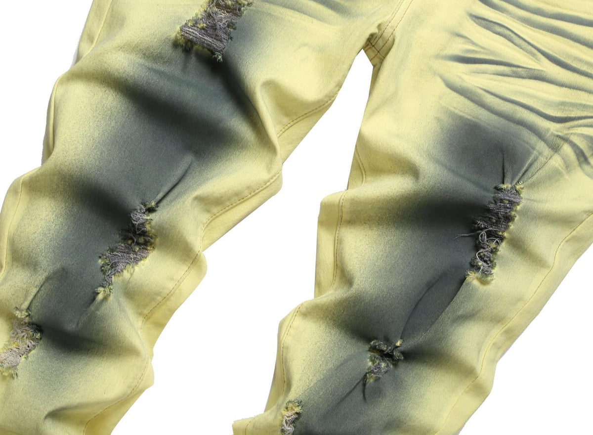 Jean déchiré pour homme à coupe slim