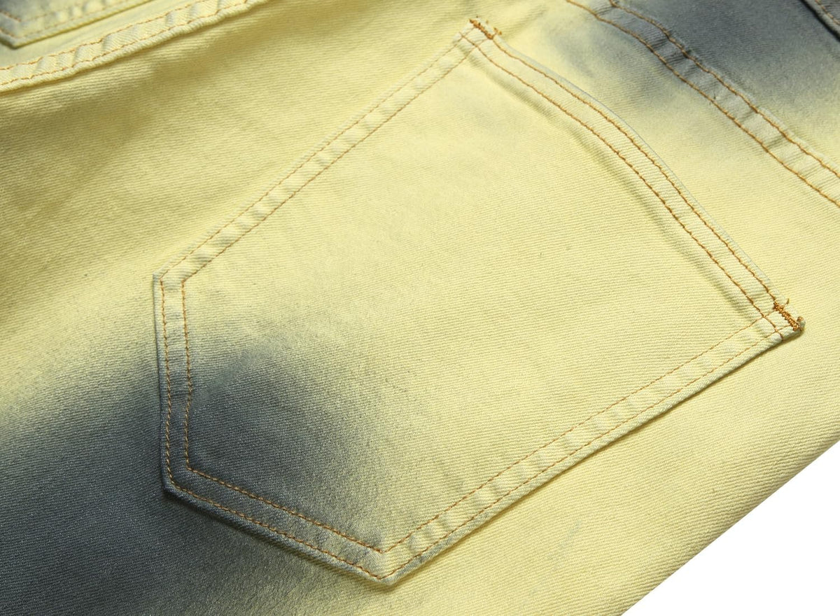 Jean déchiré pour homme à coupe slim