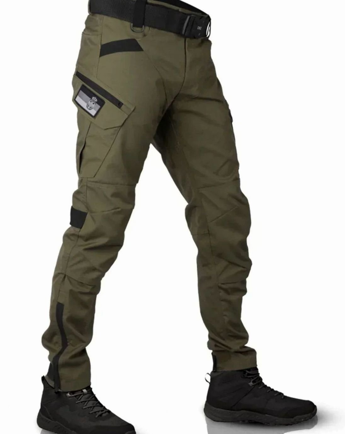 Pantalon cargo tactique pour homme à jambes droites et poches multiples