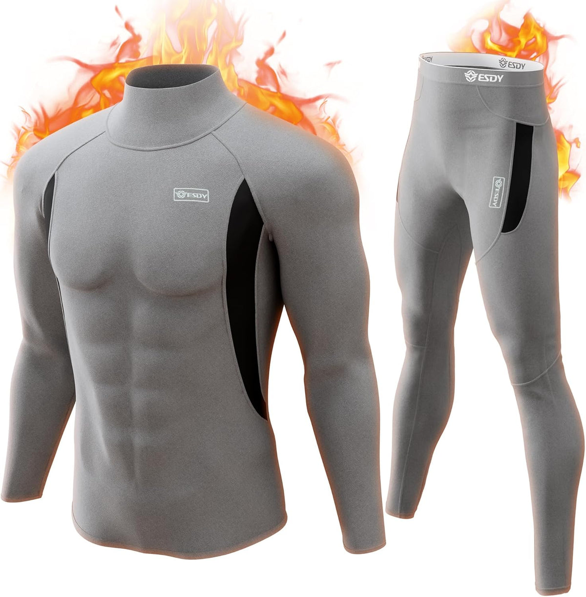 Ensemble de sous-vêtements thermiques pour homme
