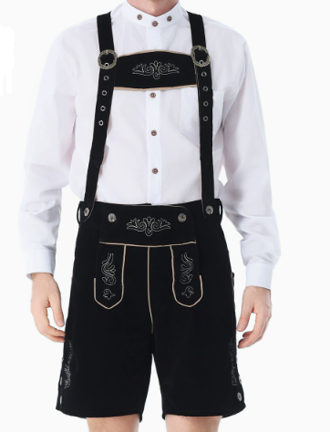 Men's Traditional Outfit with Lederhosen and Hat