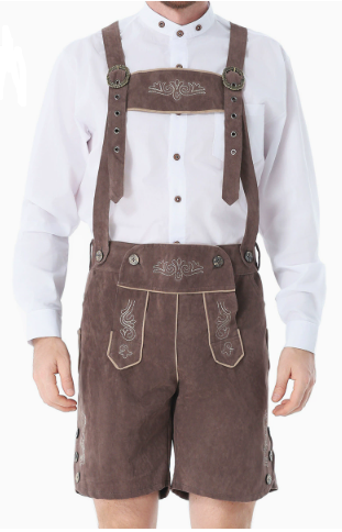 Men's Traditional Outfit with Lederhosen and Hat