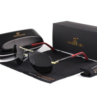 Gafas de sol polarizadas vintage de aluminio para hombre