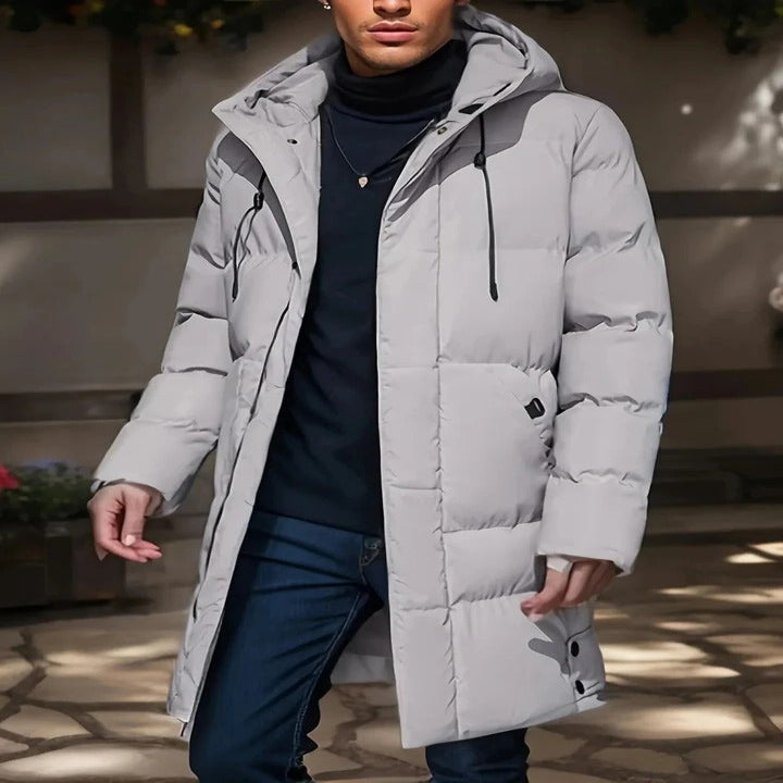 Veste longue imperméable pour homme, pour l'hiver et la neige