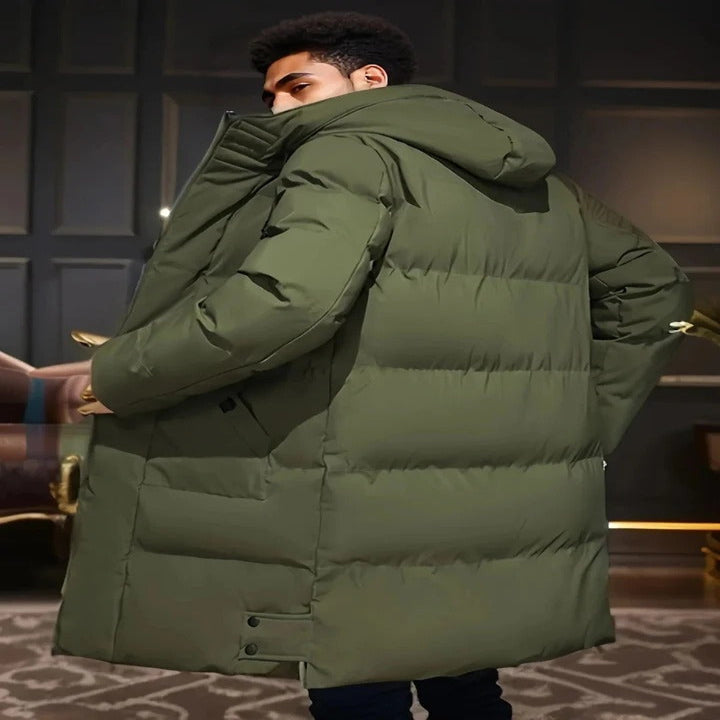 Veste longue imperméable pour homme, pour l'hiver et la neige