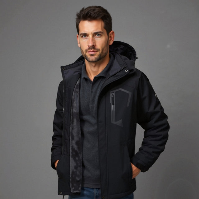 Men's Waterproof Winter Jacket for Outdoor Activities