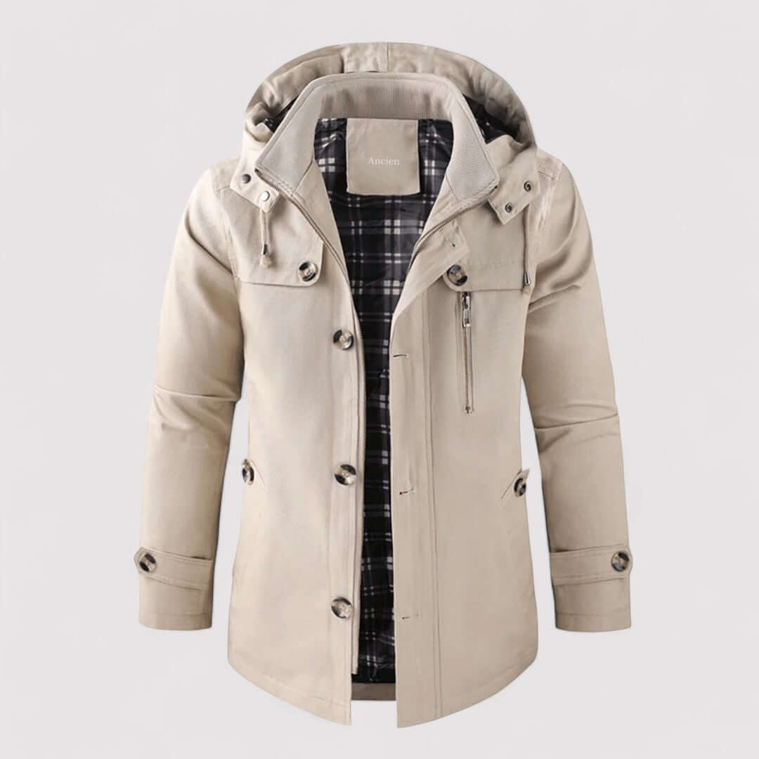 Veste d’hiver imperméable pour homme avec capuche