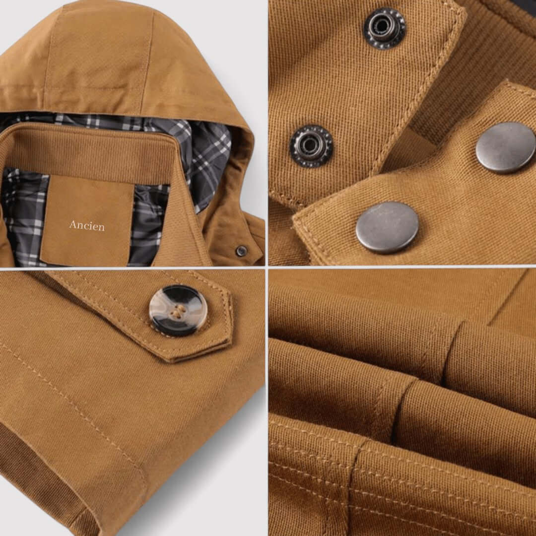 Veste d’hiver imperméable pour homme avec capuche