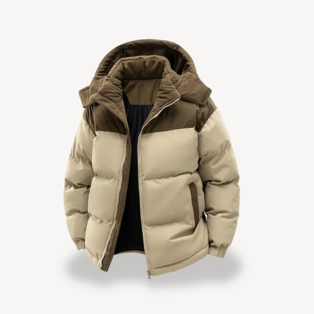 Veste d’hiver pour homme avec capuche à cordon – Moderne et fonctionnelle
