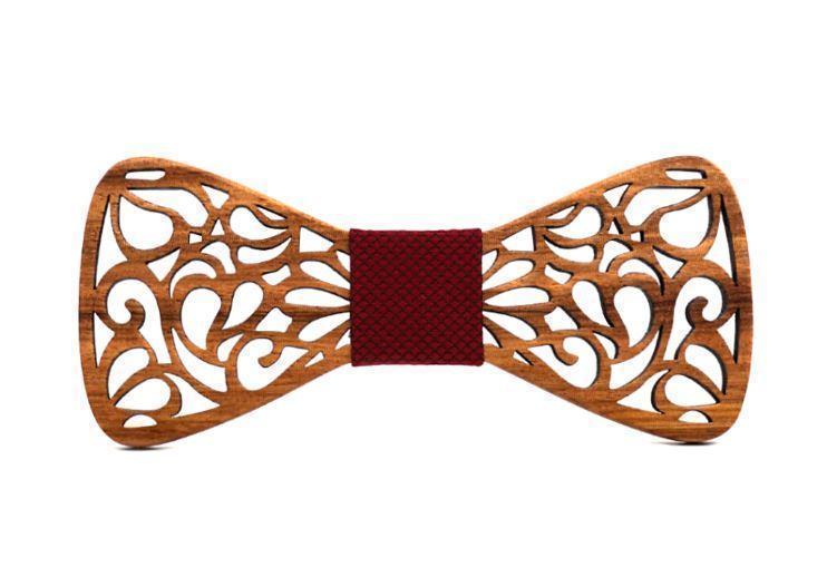 Nœud papillon en bois pour homme - Carpe koï