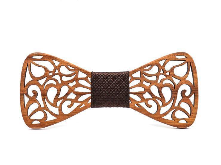 Nœud papillon en bois pour homme - Carpe koï