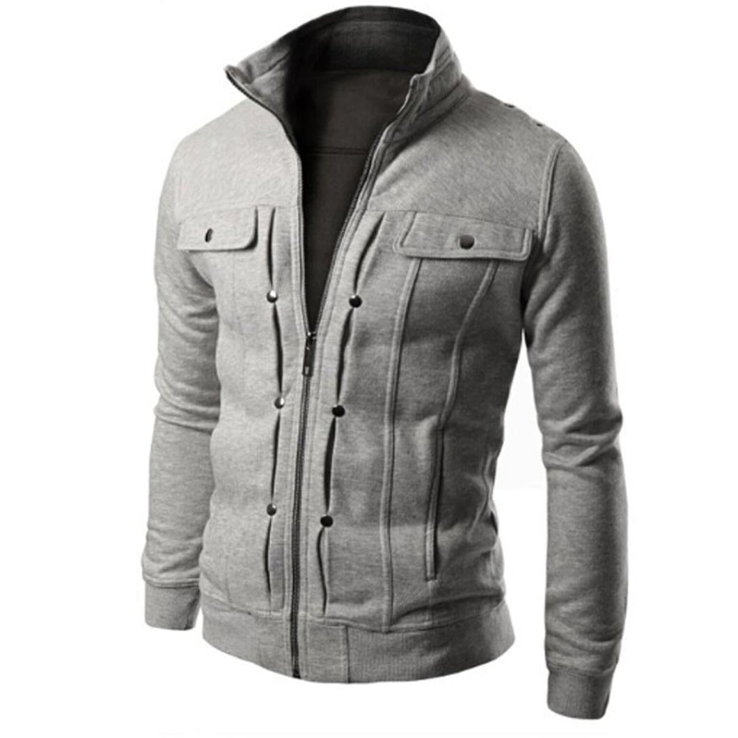 Men's Zip Up Jacket | Stand Collar Jacket – DavyDenver