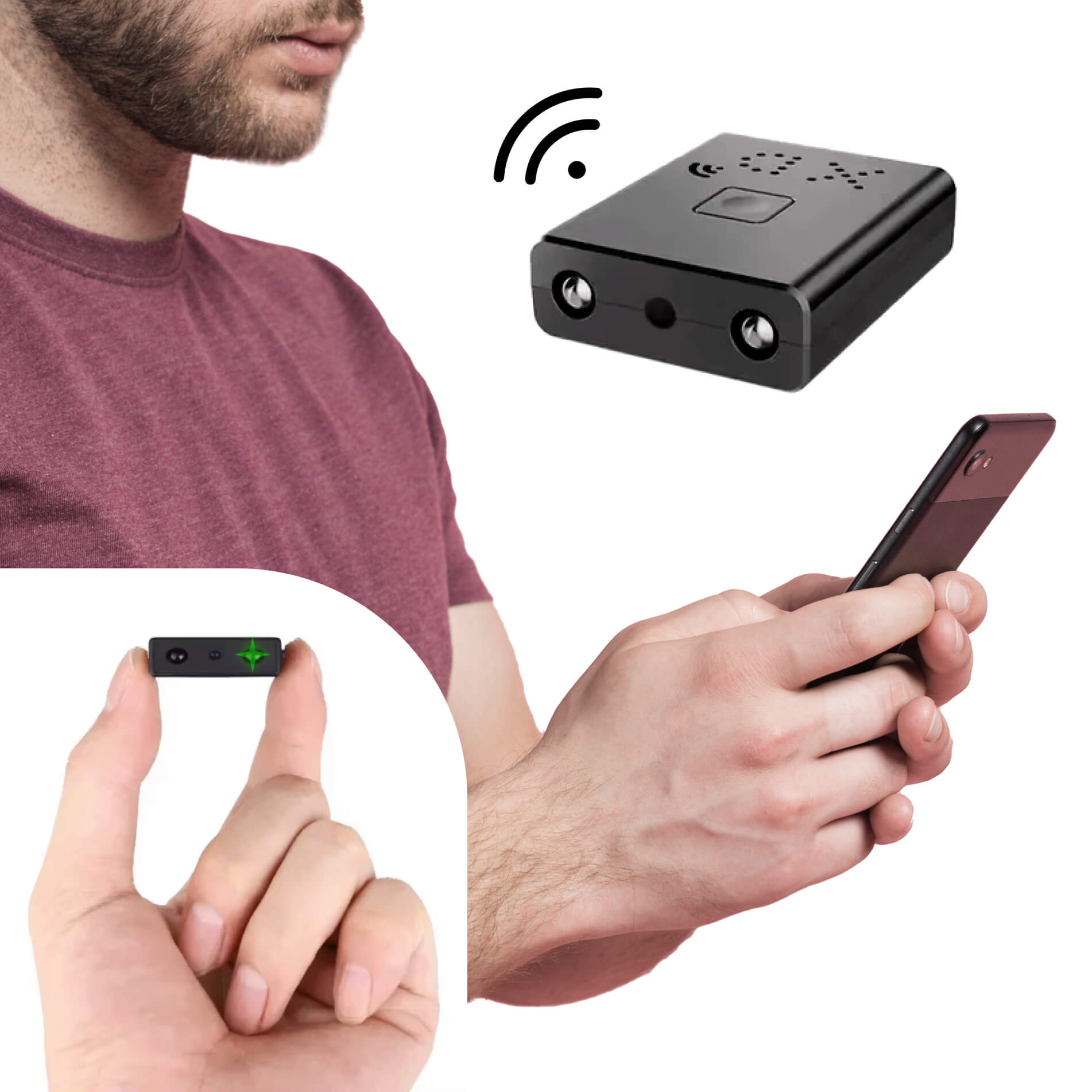 Mini HD Spy Camera with Built In Audio 1080P Night Vision