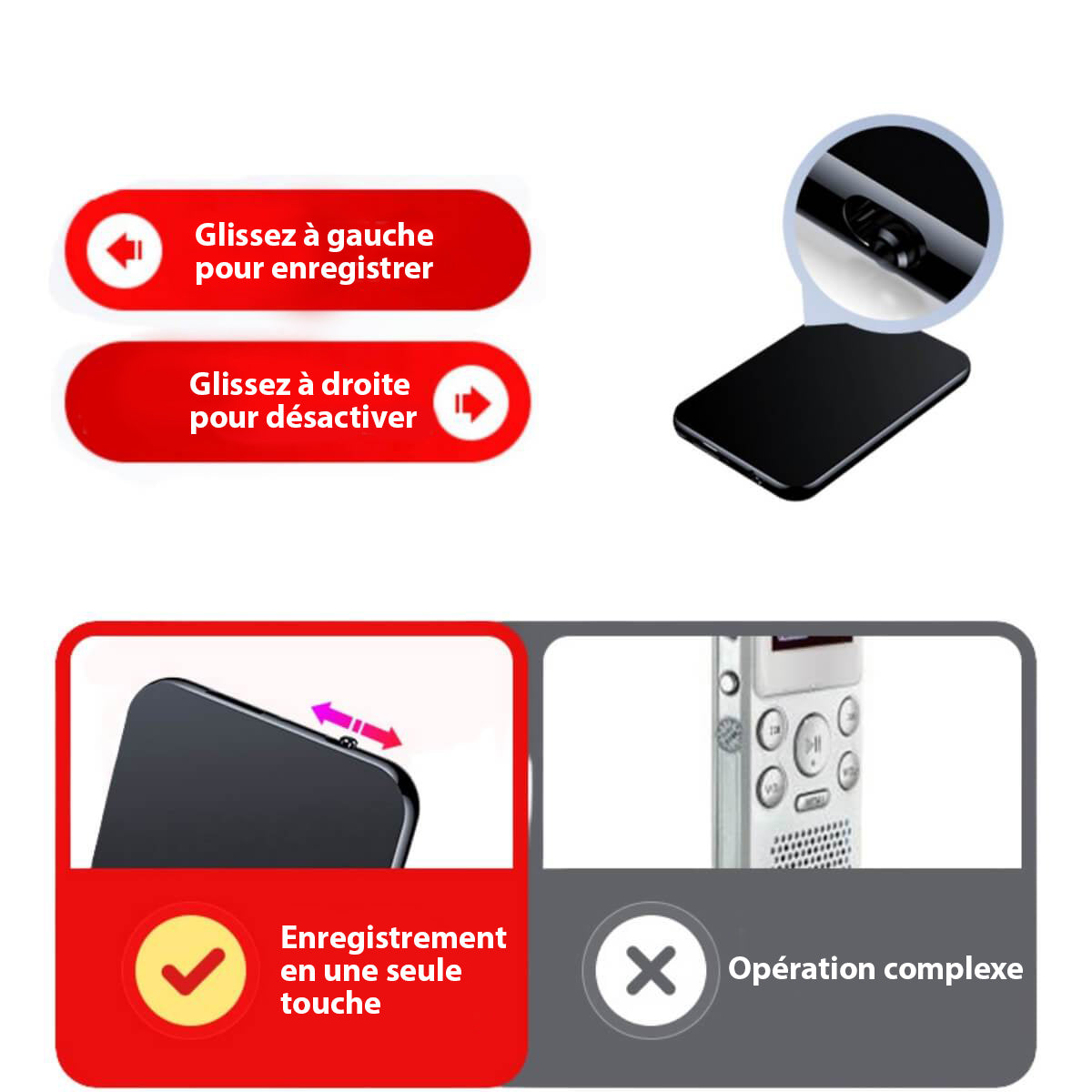 Mini Micro Professional Spy Recorder Ultra-Thin