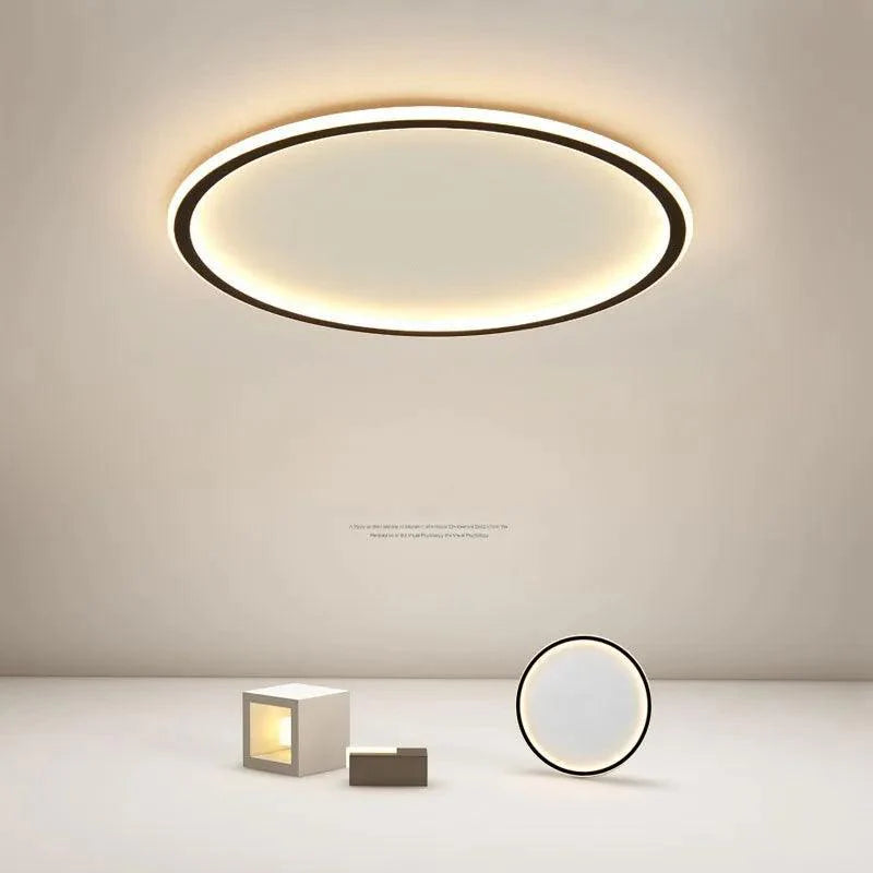 Minimalist Bedroom Ceiling Light with Integrated LED Lighting