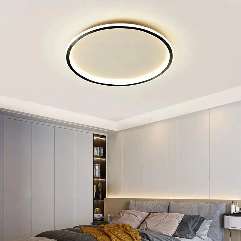 Minimalist Bedroom Ceiling Light with Integrated LED Lighting
