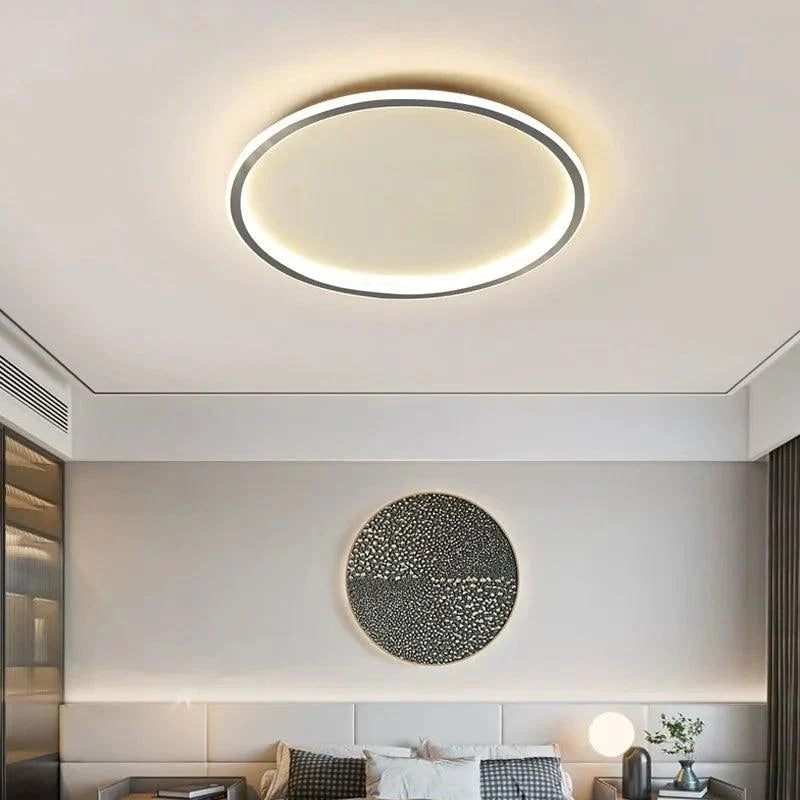 Minimalist Bedroom Ceiling Light with Integrated LED Lighting