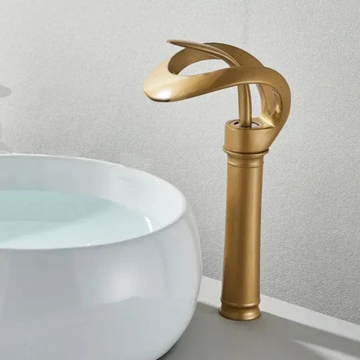 Robinet moderne en laiton effet cascade pour lavabo de salle de bains