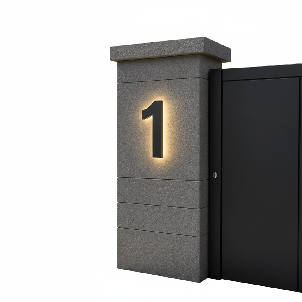 Modern Customizable LED House Numbers