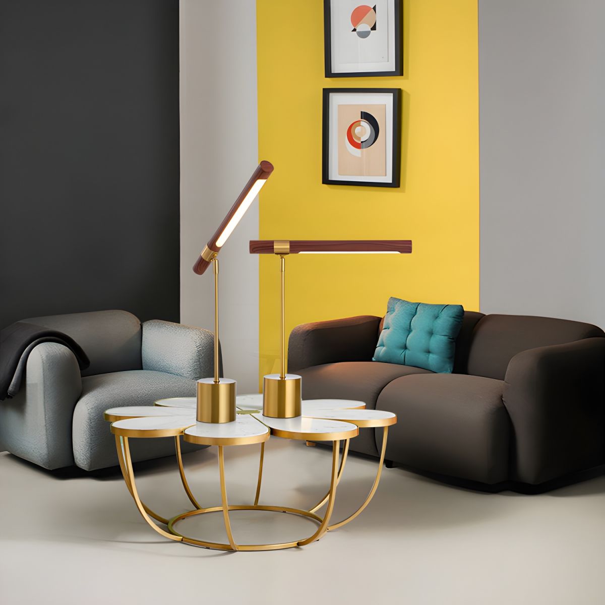 Modern LED Table Lamp with Golden Finish