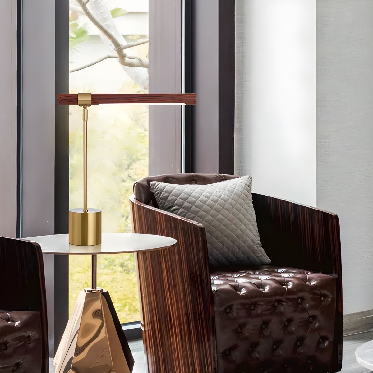 Modern LED Table Lamp with Golden Finish