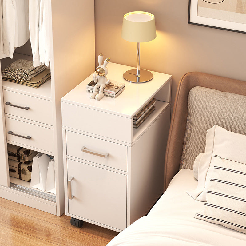 Modern Minimalist Rectangular MDF 1-Drawer Nightstand for Bedroom