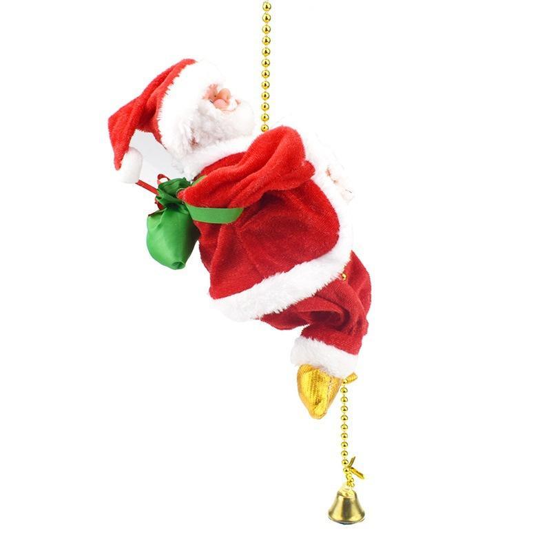 Père Noël musical qui grimpe à une corde
