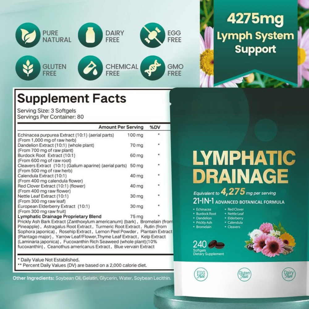 Complexe de drainage lymphatique naturel — complément alimentaire quotidien pour le bien-être