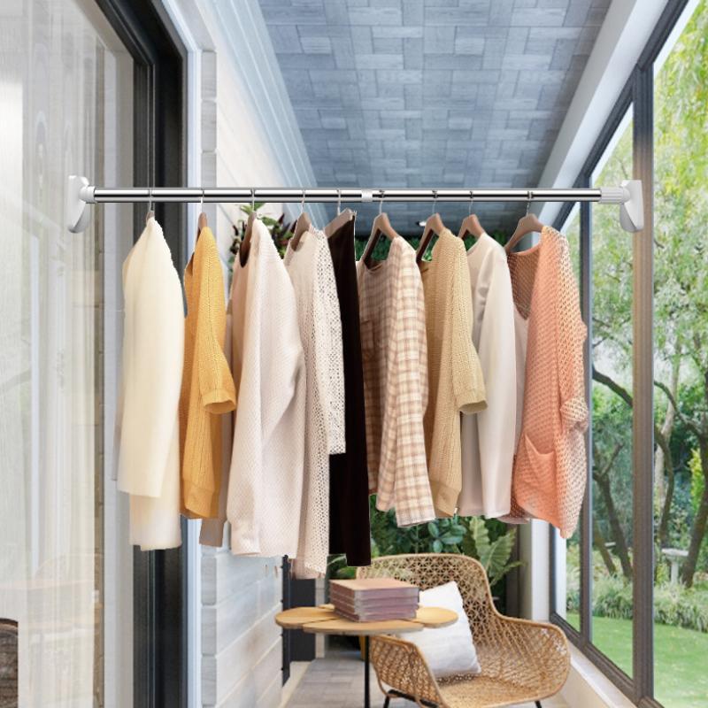 No-Drill Telescopic Clothes Hanging Rod