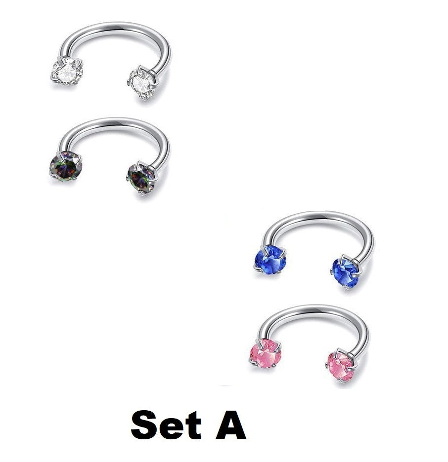 Anneau de nez : ensemble élégant de bijoux de nez et de boucles d’oreilles pour tous les jours