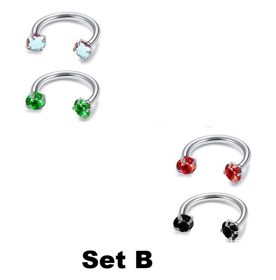 Anneau de nez : ensemble élégant de bijoux de nez et de boucles d’oreilles pour tous les jours