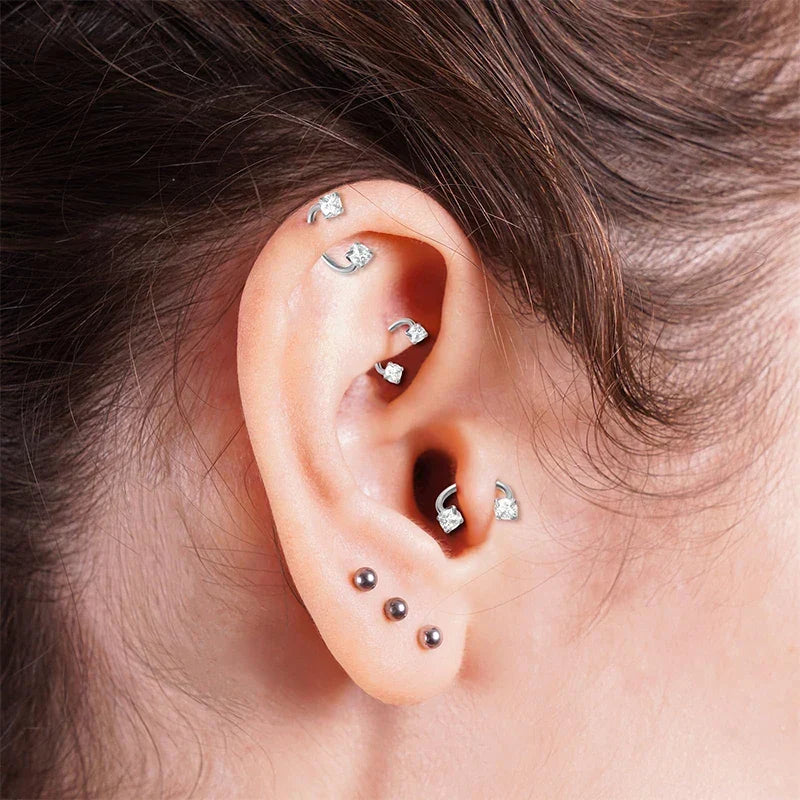 Anneau de nez : ensemble élégant de bijoux de nez et de boucles d’oreilles pour tous les jours