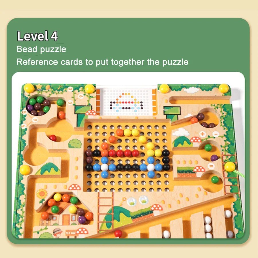 NUMBERRAIL – Montessori Magnetic Maze for numbers, colors & logic