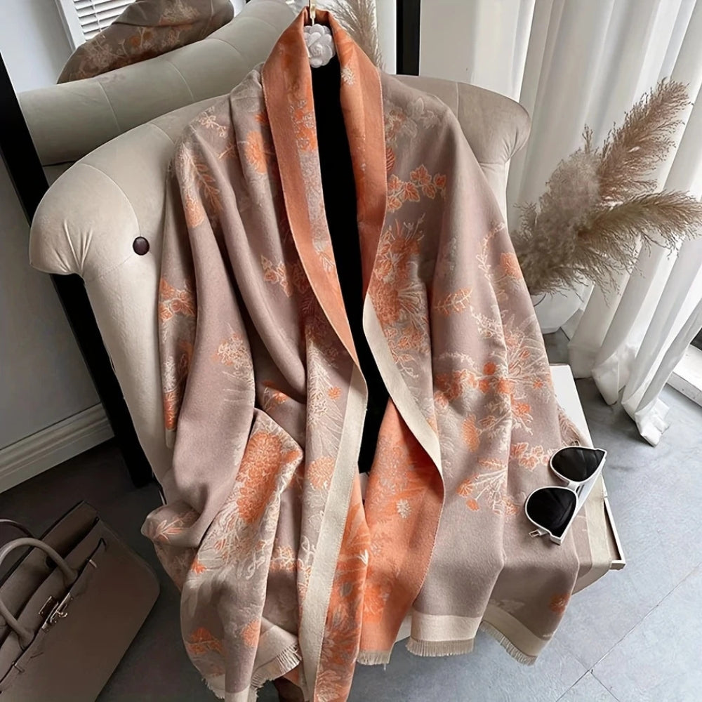 Nuvé Floral Soft Double Sided Scarf