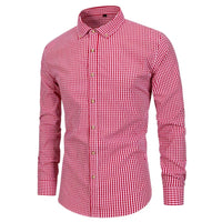 Oktoberfest Plaid Long-Sleeve Button-Up Shirt