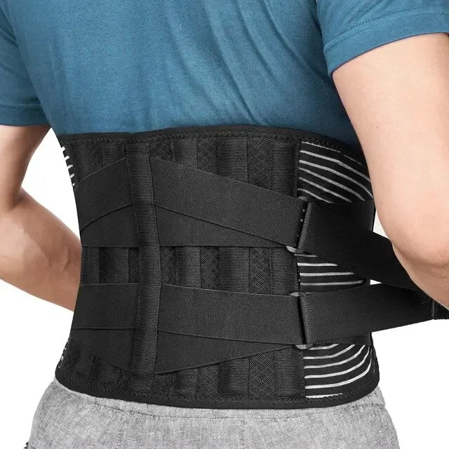 OrthoFlexa Back Support Belt | 360° Lumbar Support with Memory Aluminum and Steel Springs | Breathable & Invisible Under Clothing