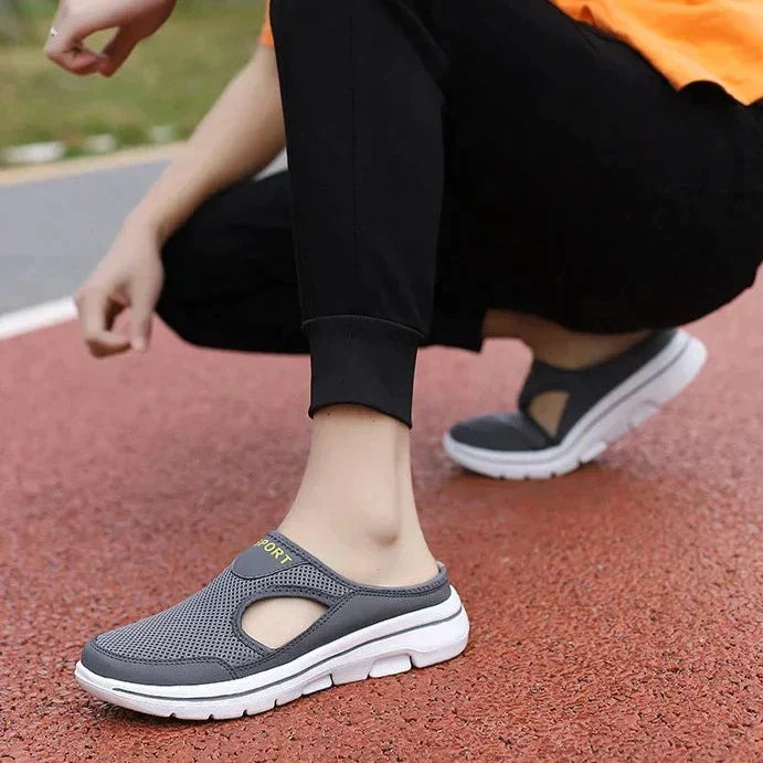 Orthopedic Comfort Slippers with Adjustable Straps and Arch Support